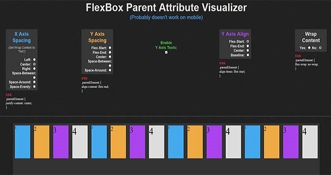 FlexBox Parent Attribute Visualizer