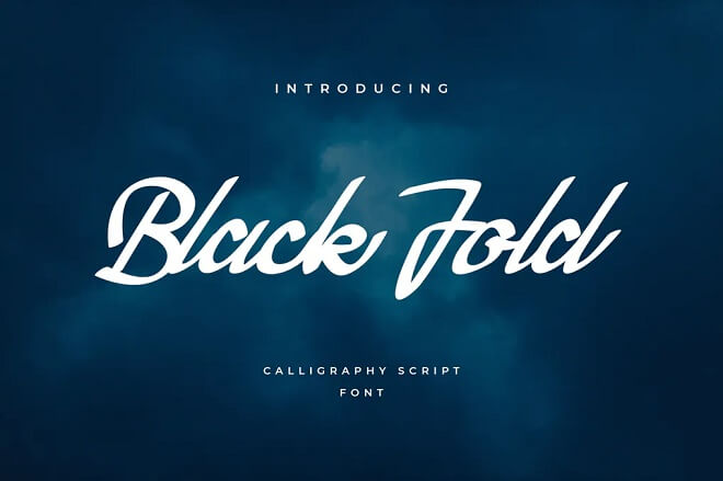 Black Fold Script Handwritten Font