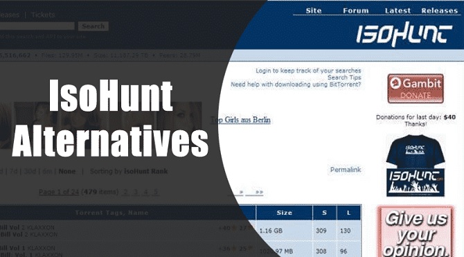 isoHunt alternatives