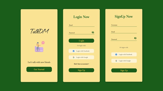 Login & Signup Screens Mobile UI Design