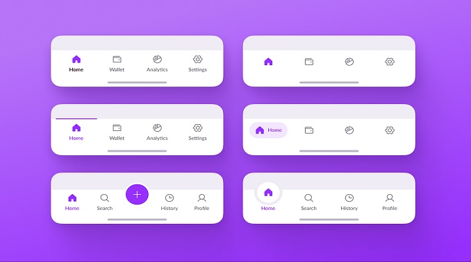 Navigation Screen mobile ui design