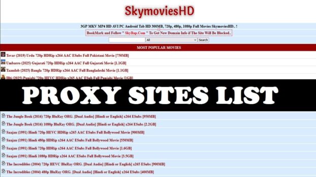 SkyMoviesHD Proxy Sites List