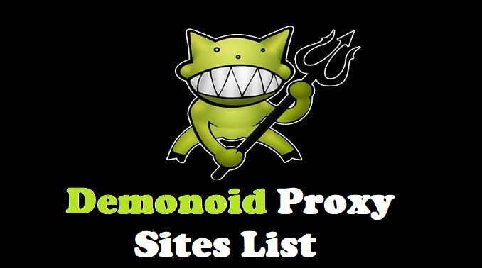 Working Demonoid Proxy Sites List